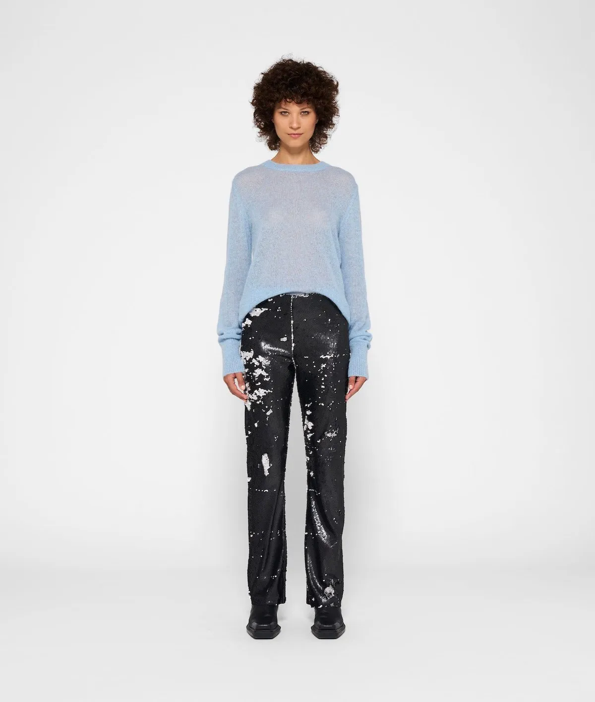 PANTALONES AJUSTADOS DE LENTEJUELAS DE 10DAYS  GRIS