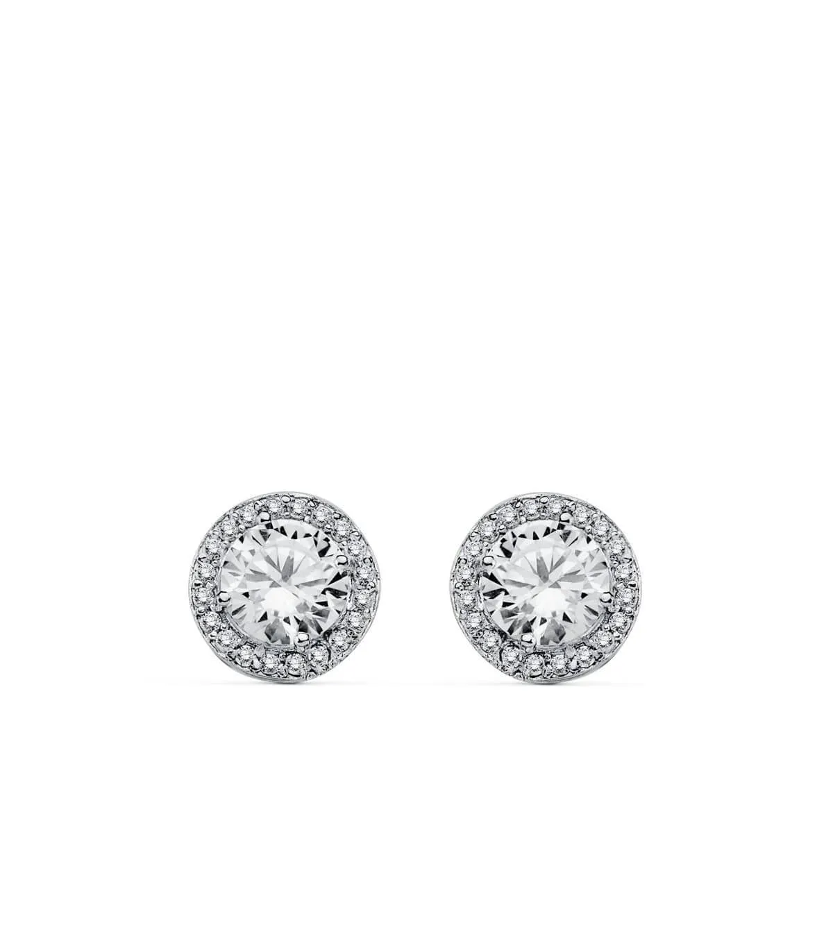 Pendiente oro blanco Candida 18 Ktes