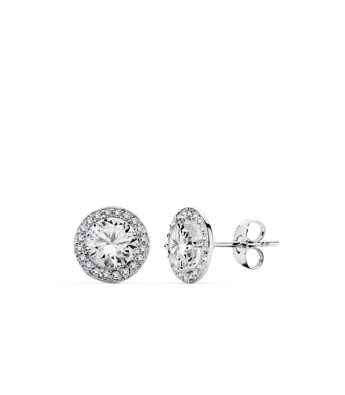 Pendiente oro blanco Candida 18 Ktes