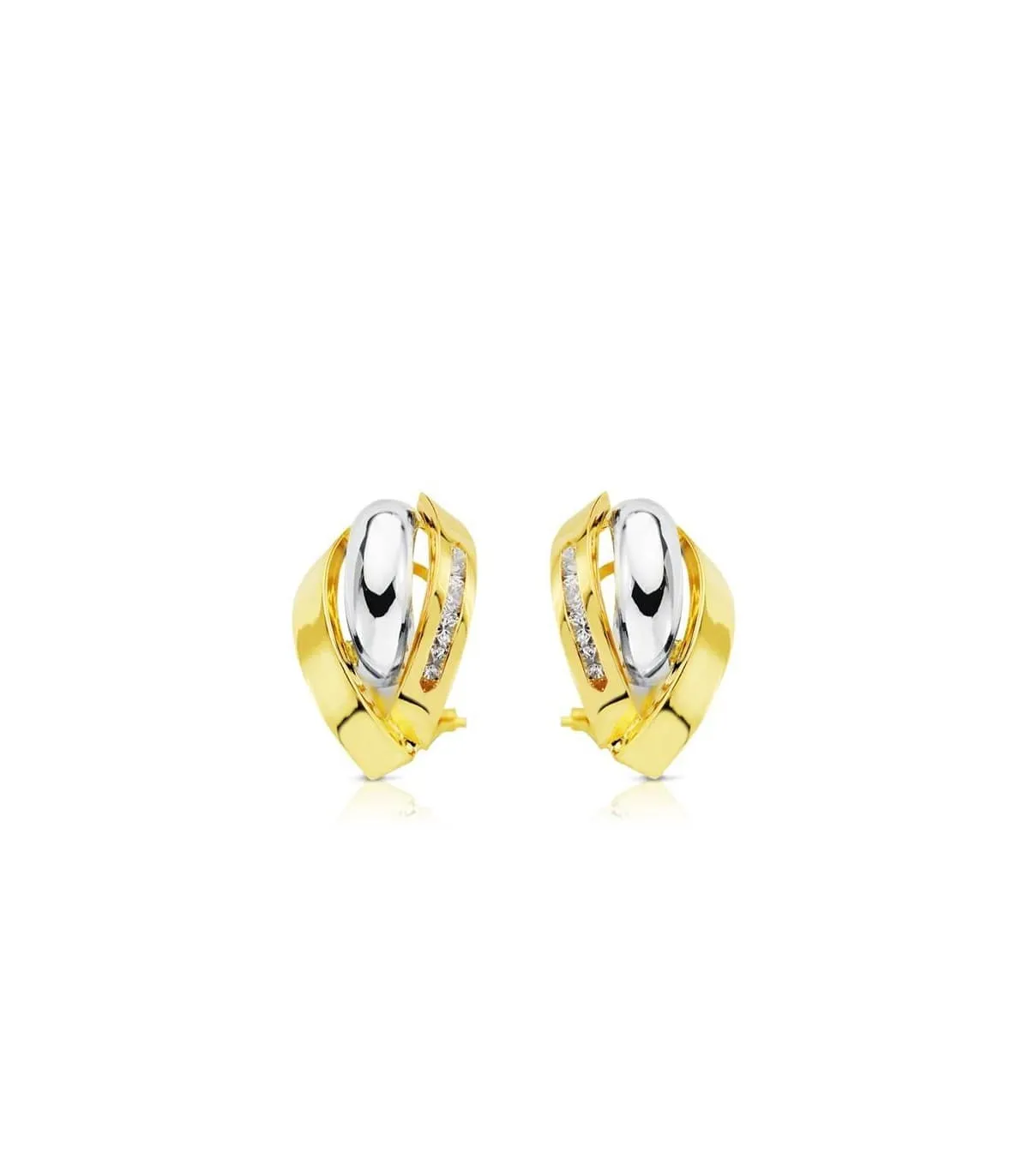 Pendientes Idaira bicolor 18 Ktes