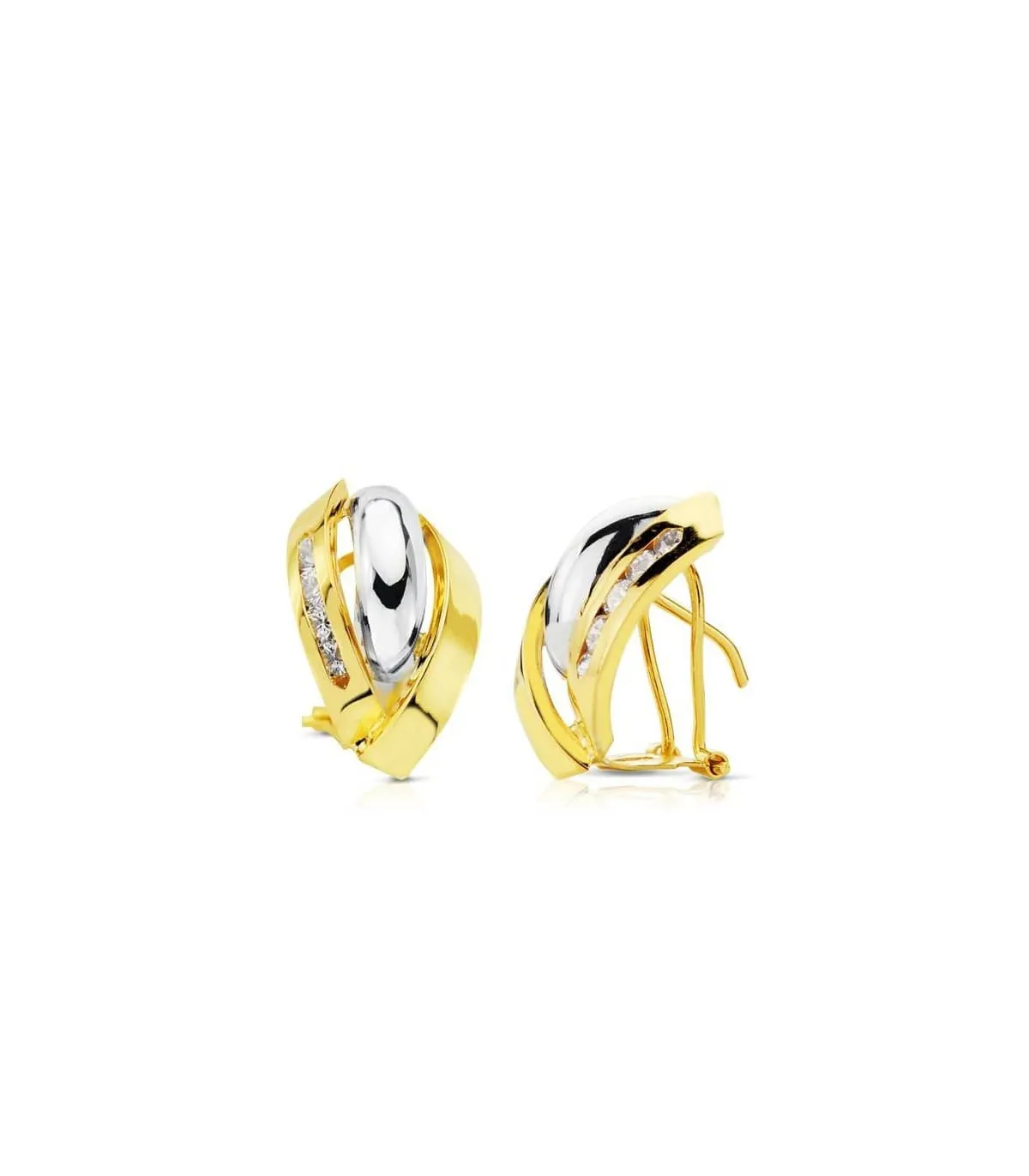 Pendientes Idaira bicolor 18 Ktes