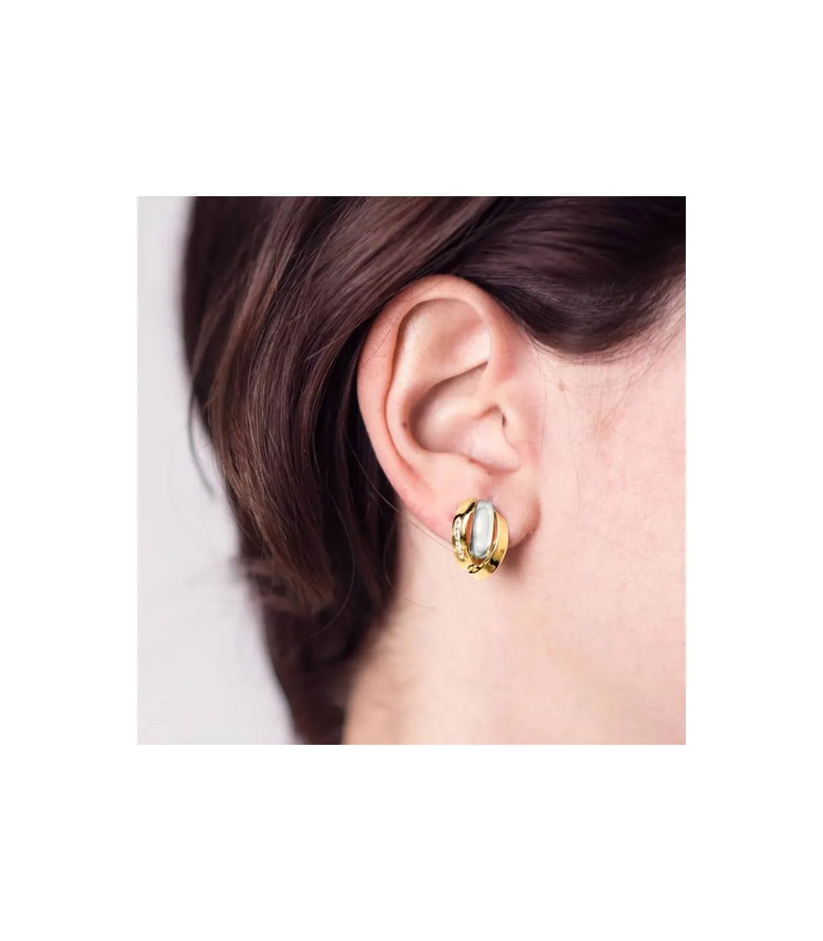 Pendientes Idaira bicolor 18 Ktes
