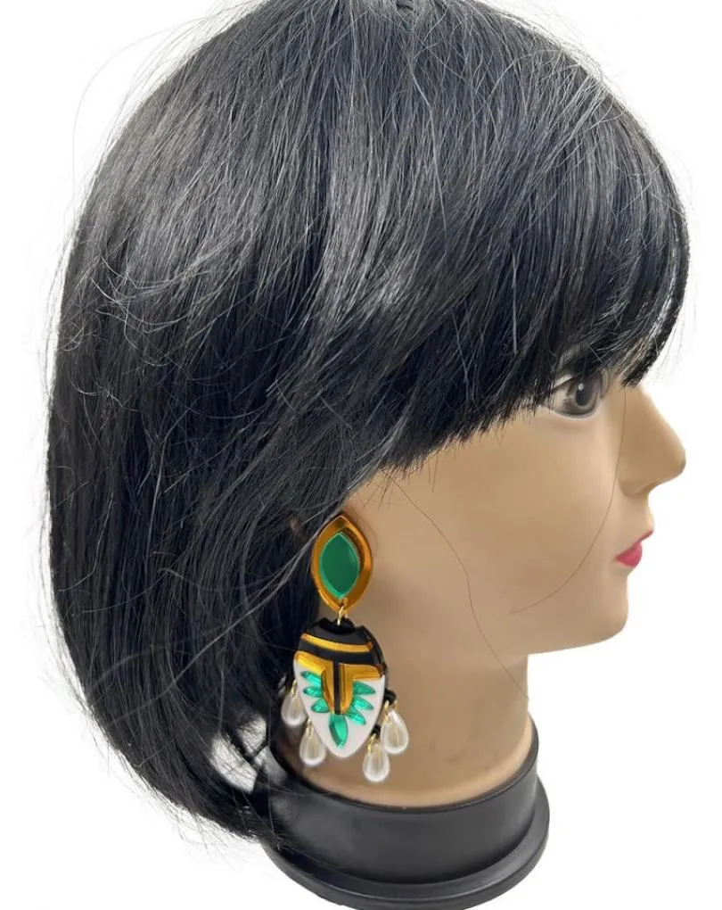 PENDIENTES LARGOS MUJER DE DISEÑO, MODELO AZTECA