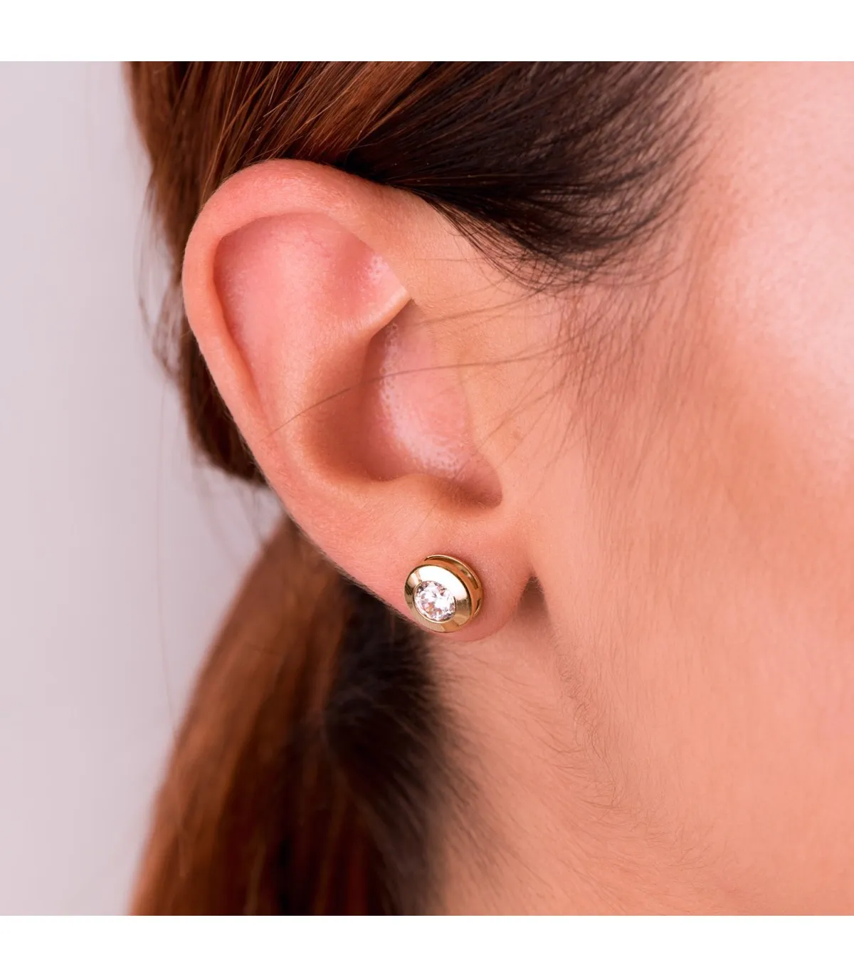 Pendientes Mercedes 8.5 mm 18 Ktes