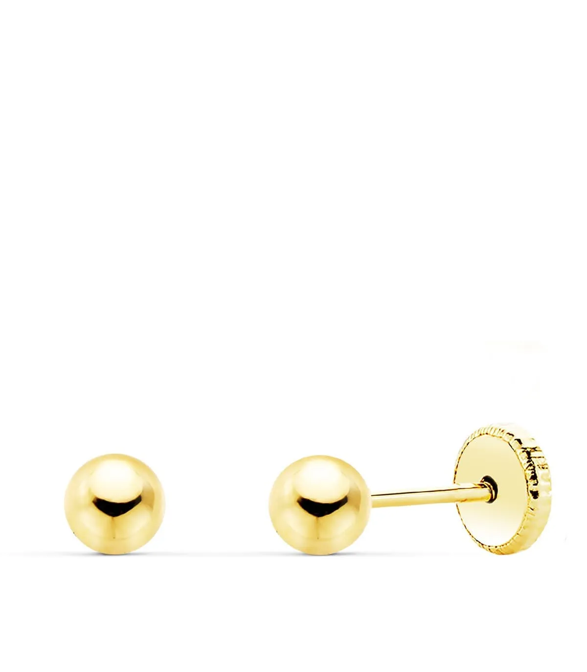 Pendientes oro amarillo Emma 4 mm 18 Ktes