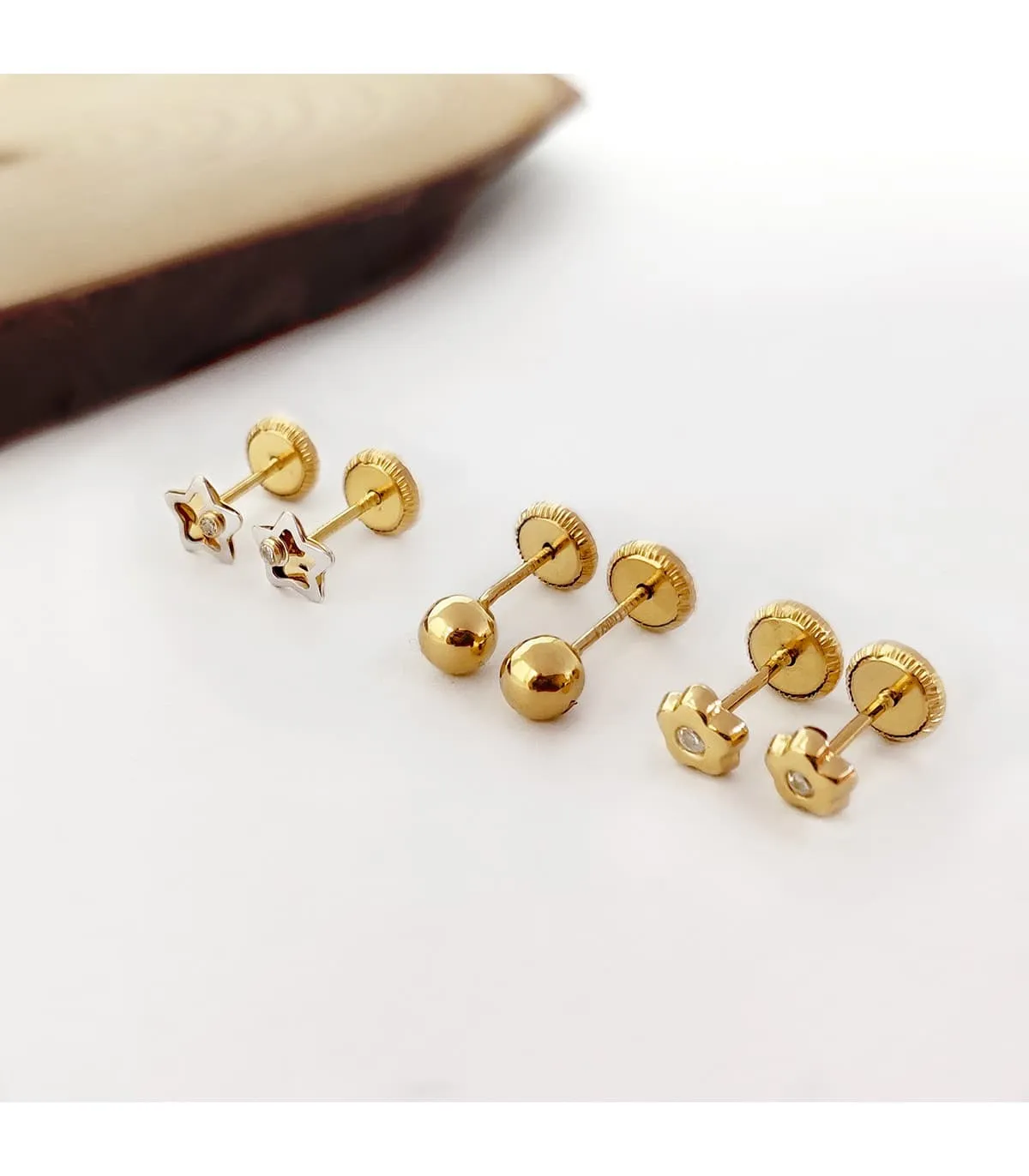 Pendientes oro amarillo Emma 4 mm 18 Ktes