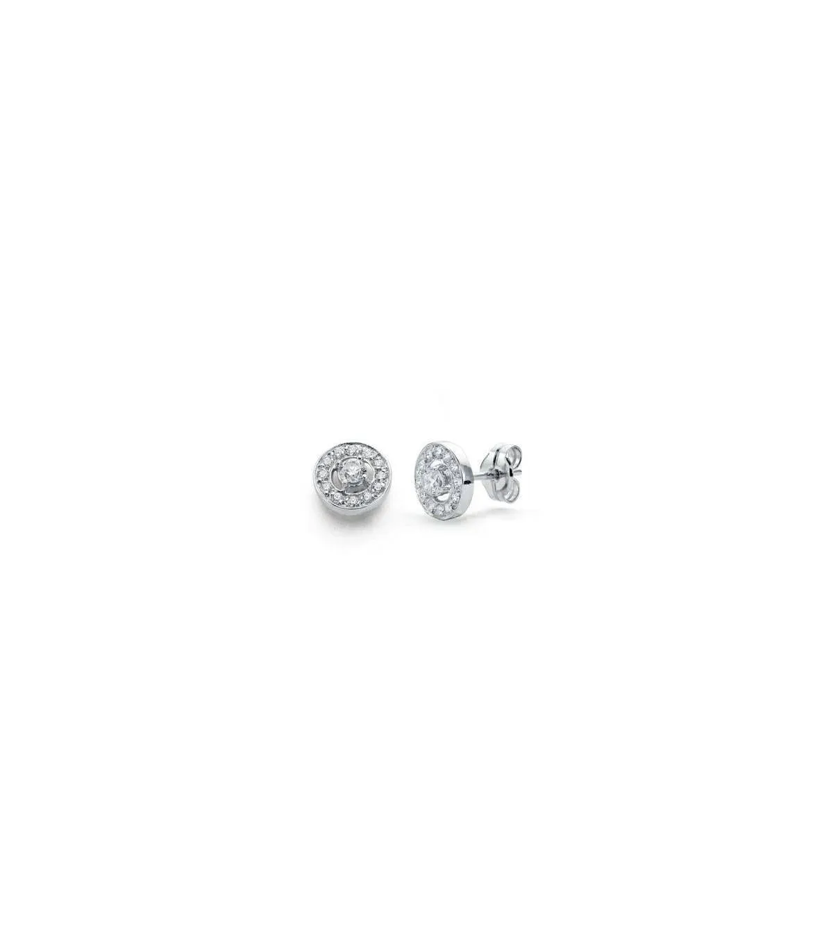 Pendientes oro blanco Poncia 18 Ktes