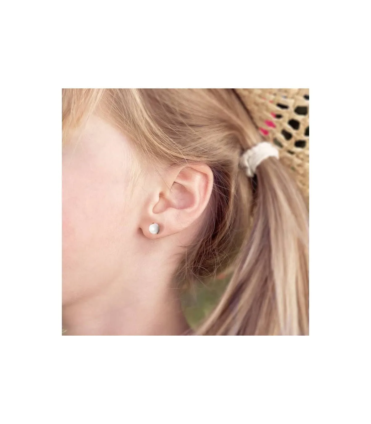 Pendientes Perla Marianela 6mm 18 Ktes