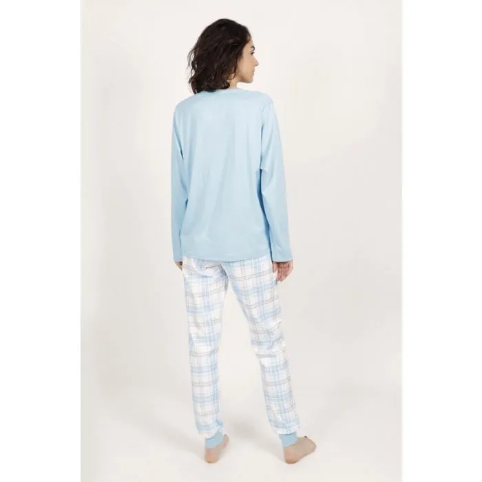 PIJAMA MUJER ADMAS LETS DO IT LARGO 54549AZUL