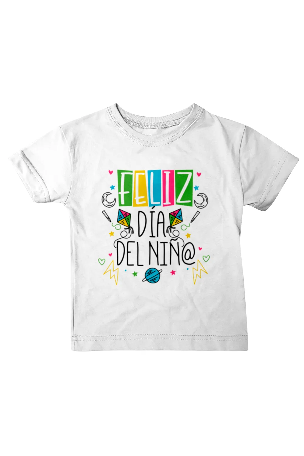 Playera Bebé manga corta . Feliz Día del nio