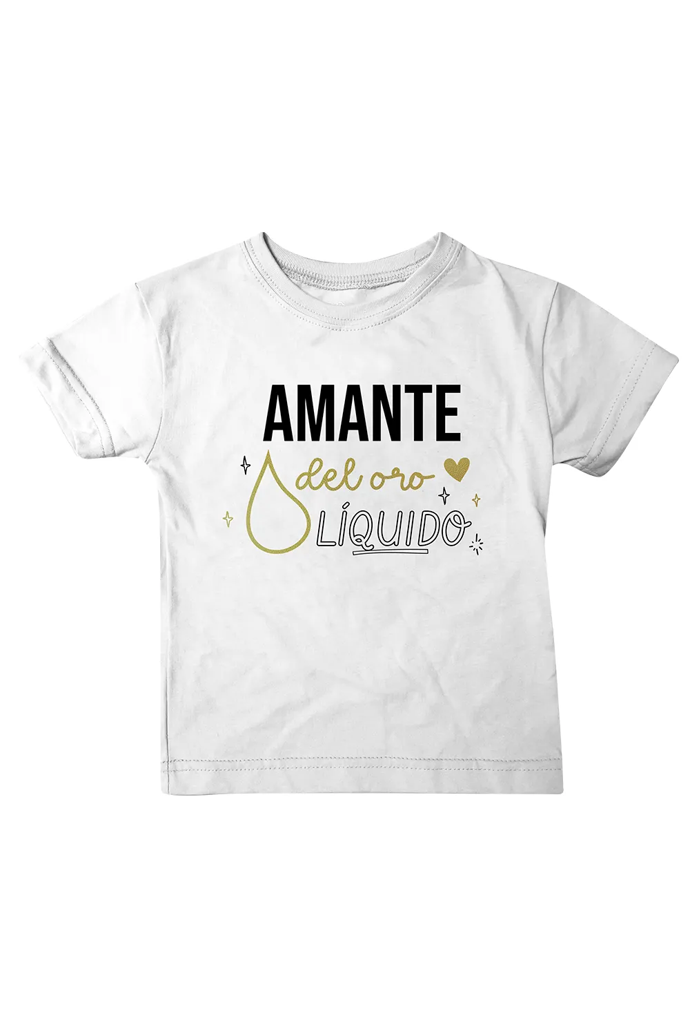 Playera de bebé. Amante del oro liquido