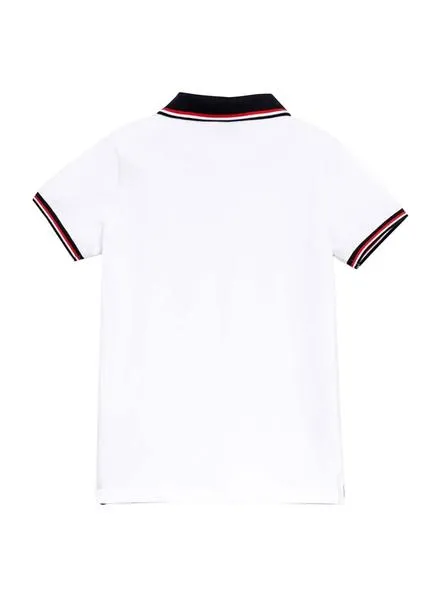 polo mayoral basico blanco para niño
