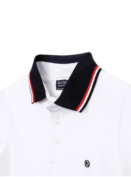 polo mayoral basico blanco para niño