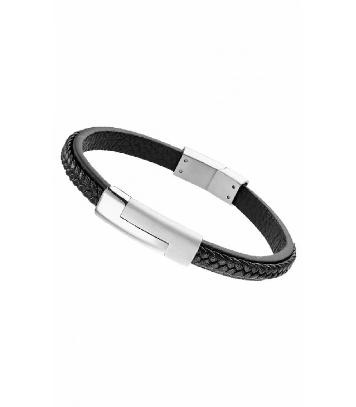 PULSERA LOTUS STYLE HOMBRE DE PIEL NEGRA  LS19652/1