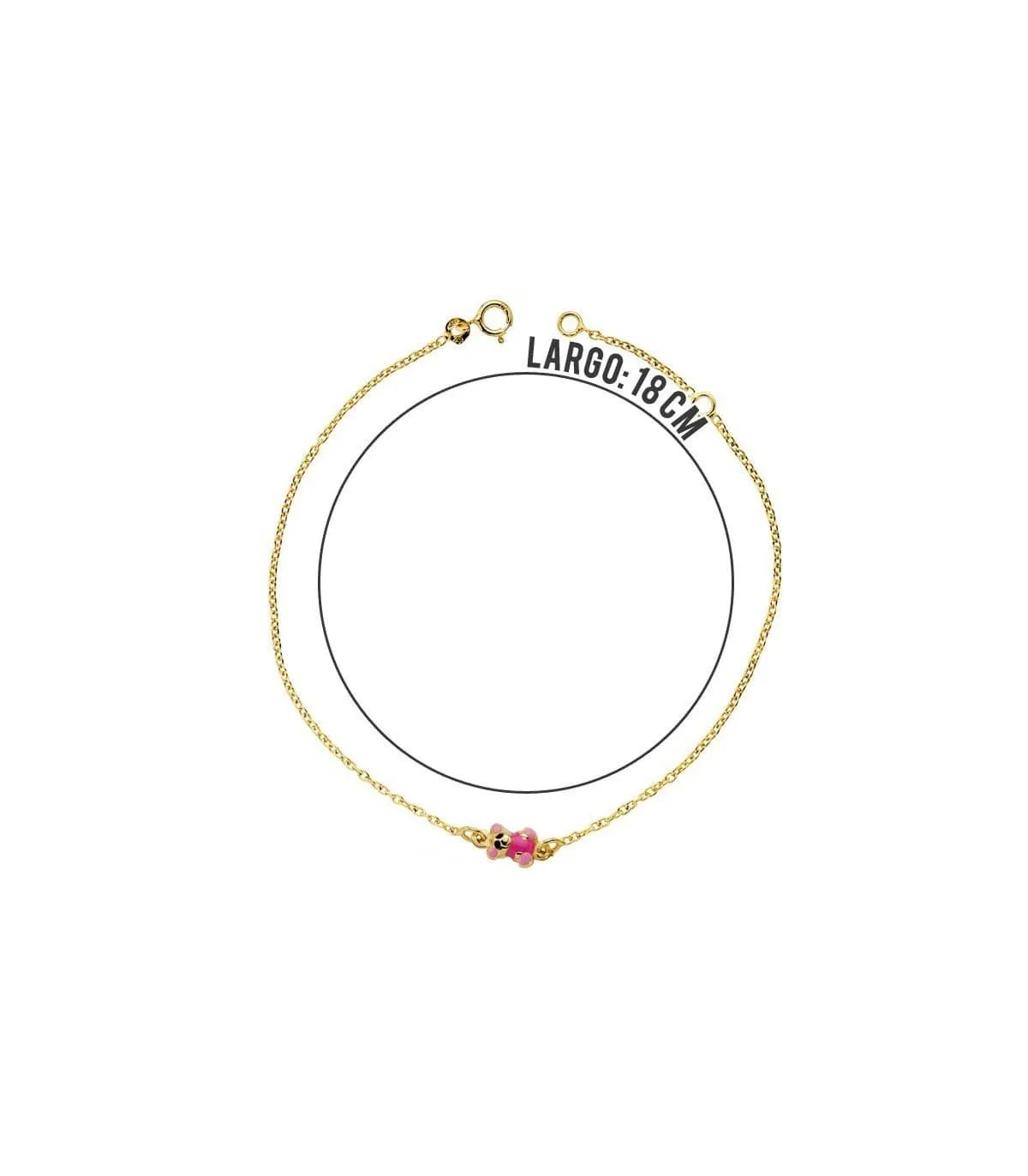 Pulsera oro 18 ktes Osito