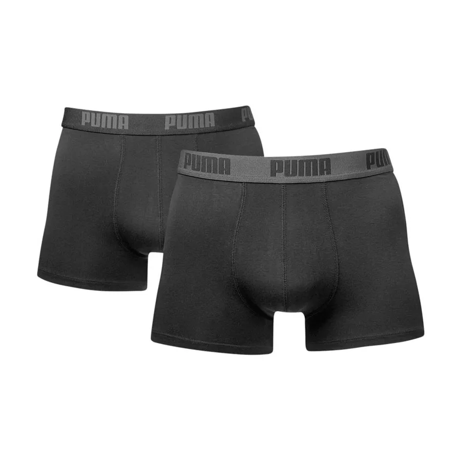 PUMA CALZONCILLO BASIC BOXER 2P NEGRO/GRIS 521015001230