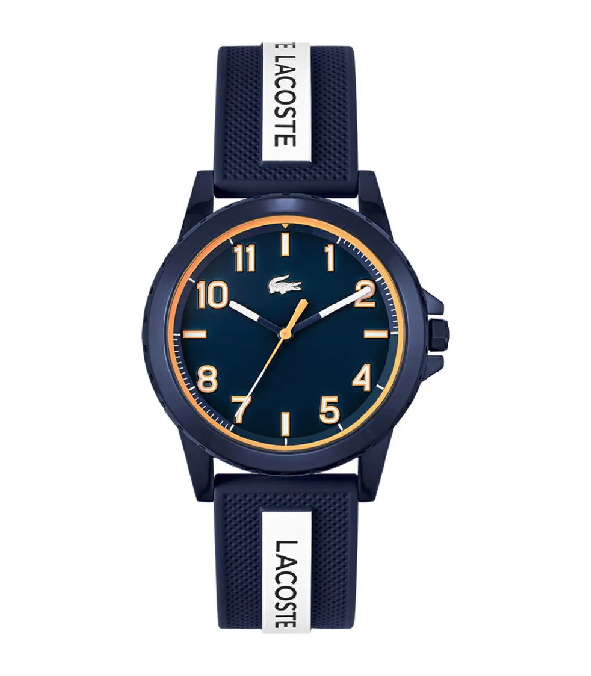 RELOJ LACOSTE RIDER NIñO SILICONA AZUL Y BLANCO ANALóGICO  2020142