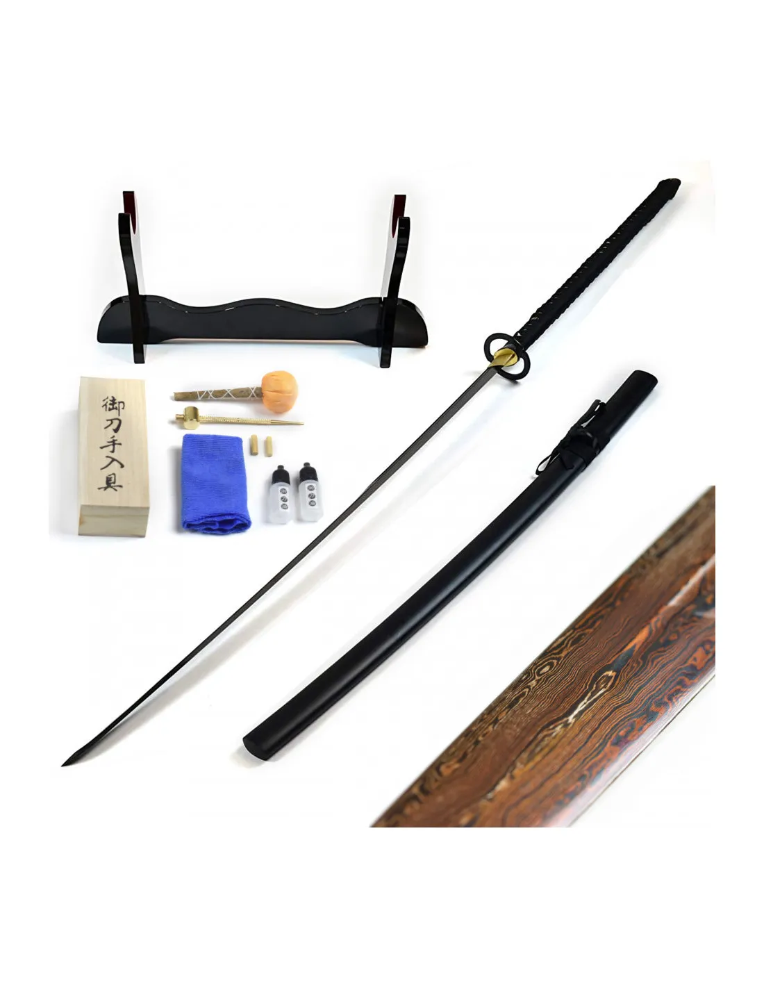 Set espada Nodachi forjada a mano Damasco de Sangre
