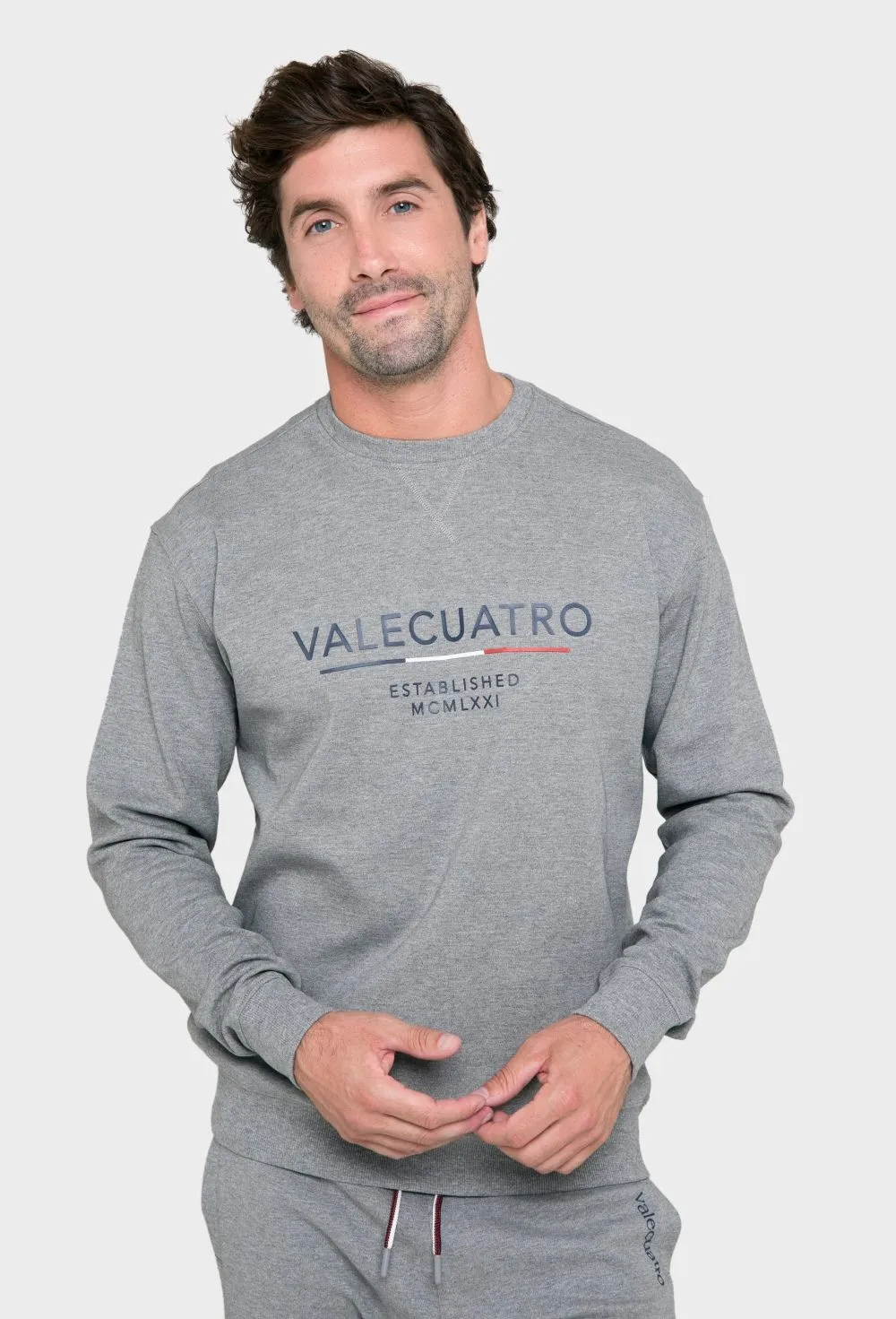 Sudadera de hombre modelo bandera gris