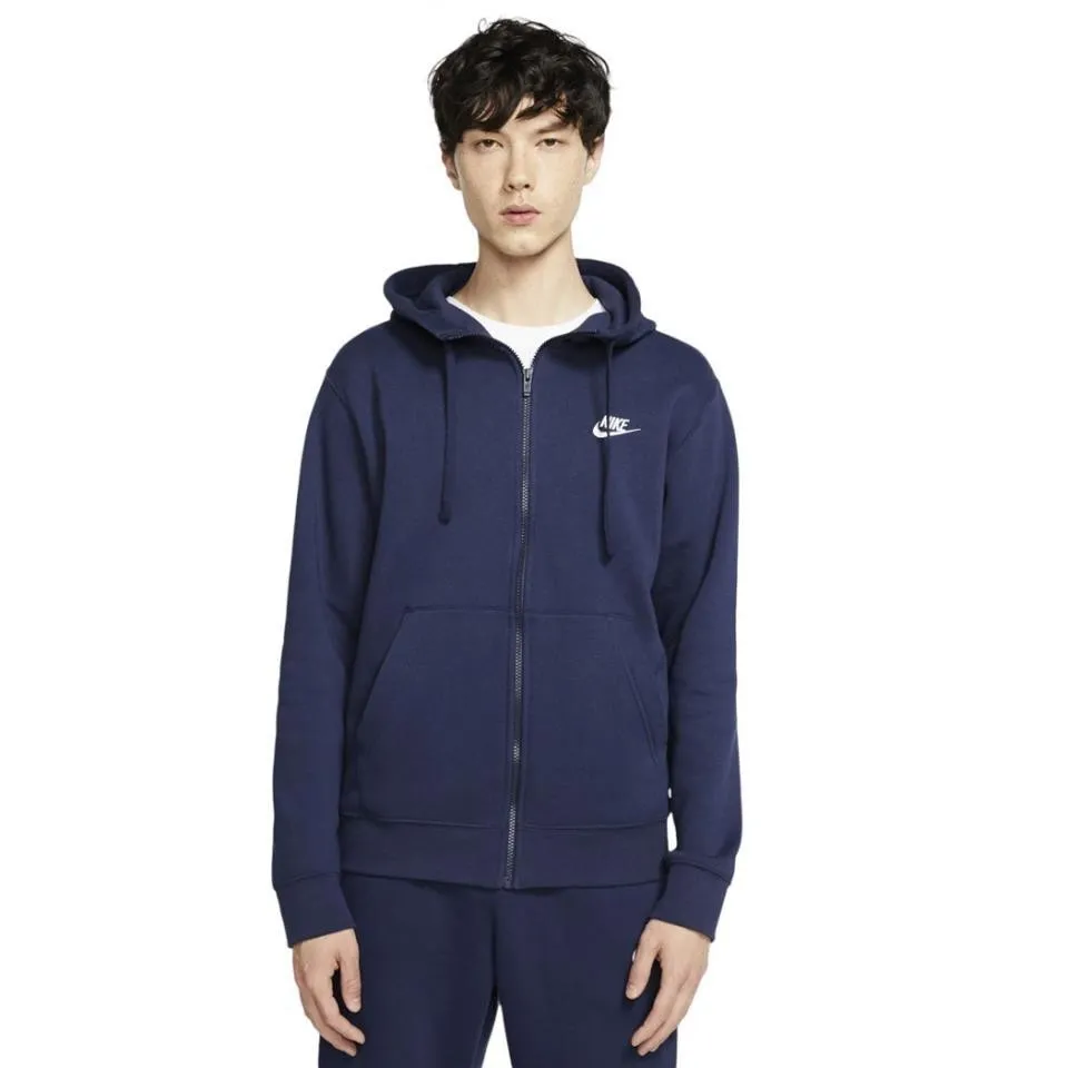 SUDADERA H NIKE AZUL C/ CREMALLERA