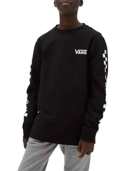 Sudadera Vans Exposition Check Negra para Niño