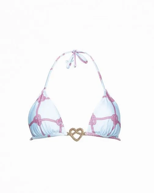 Sujetador bikini triangular con relleno Chiara Ferragni A5704 Azul