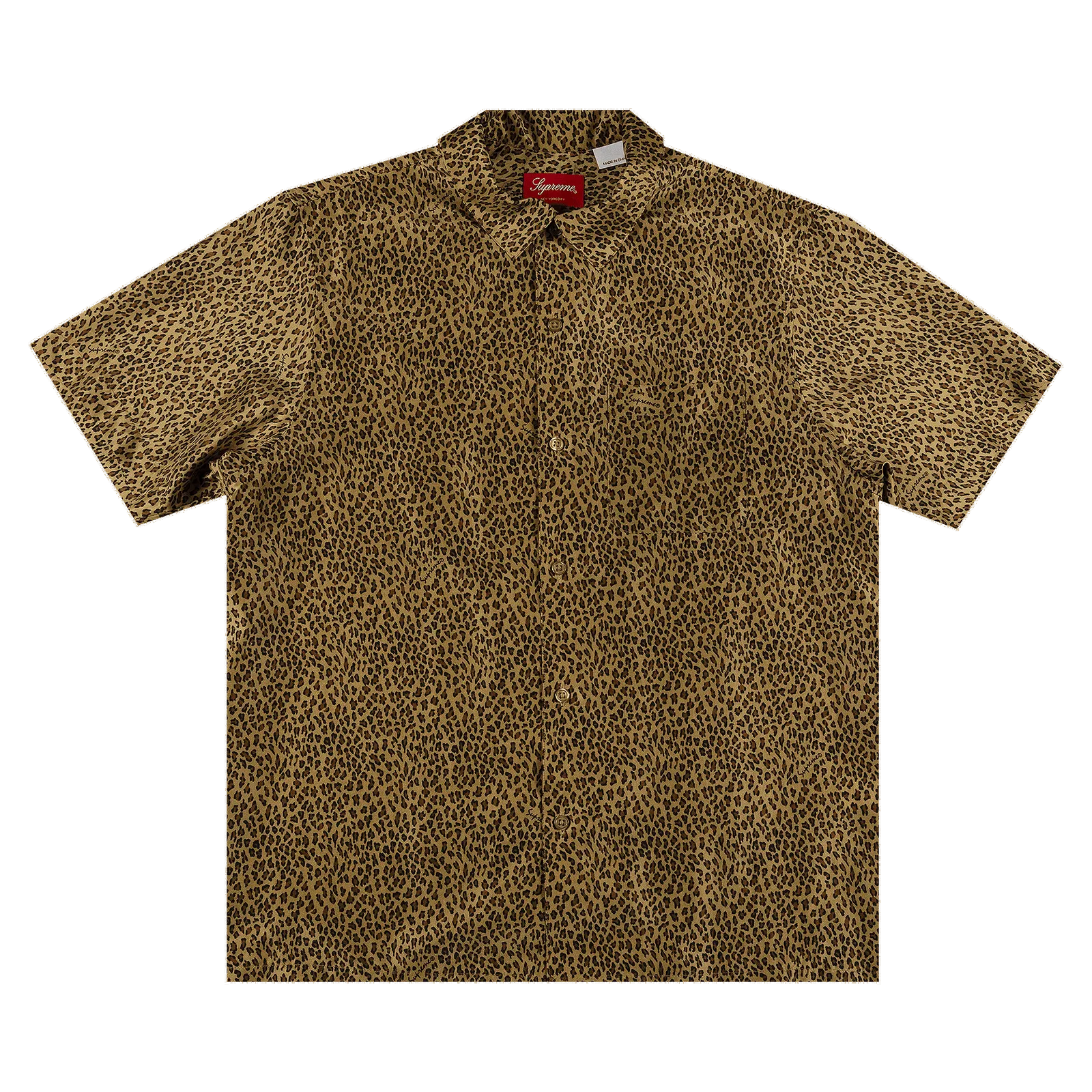 SUPREME LEOPARD SILK SHORTSLEEVE SHIRT