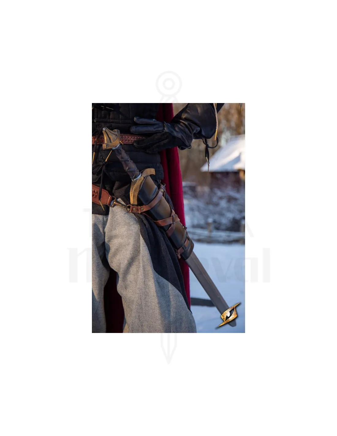 Tahalí para espada LARP, cuero sintético