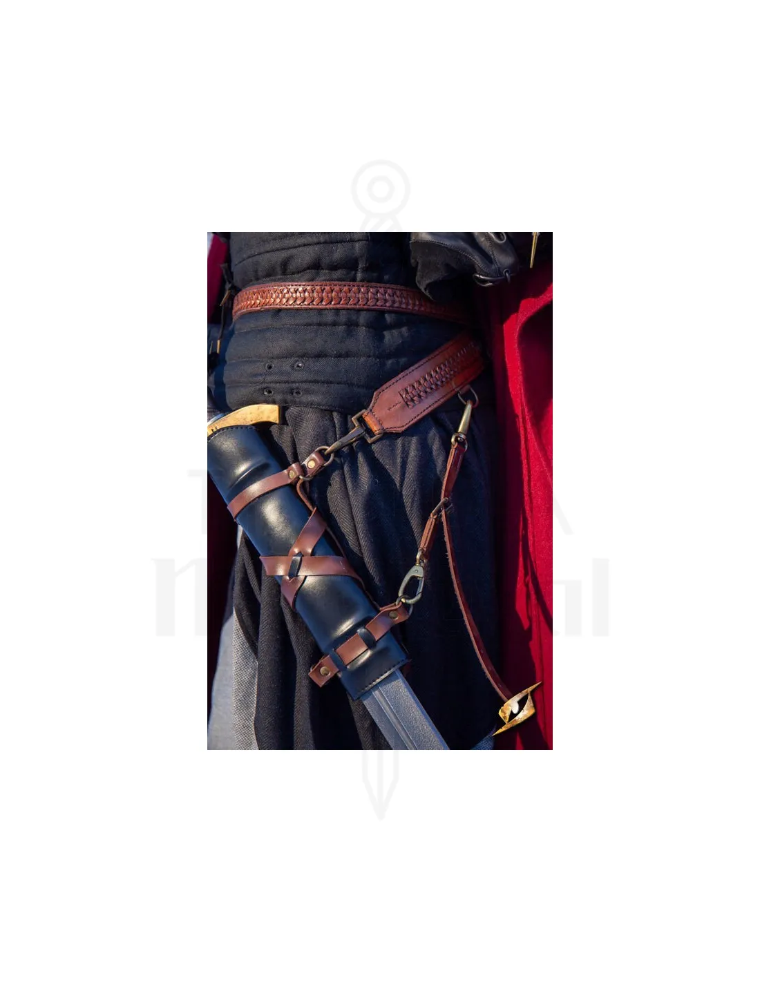 Tahalí para espada LARP, cuero sintético