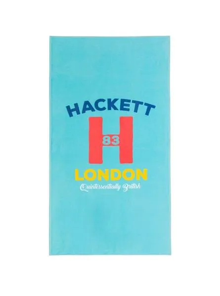 toalla hackett logo turquesa para niño y niña