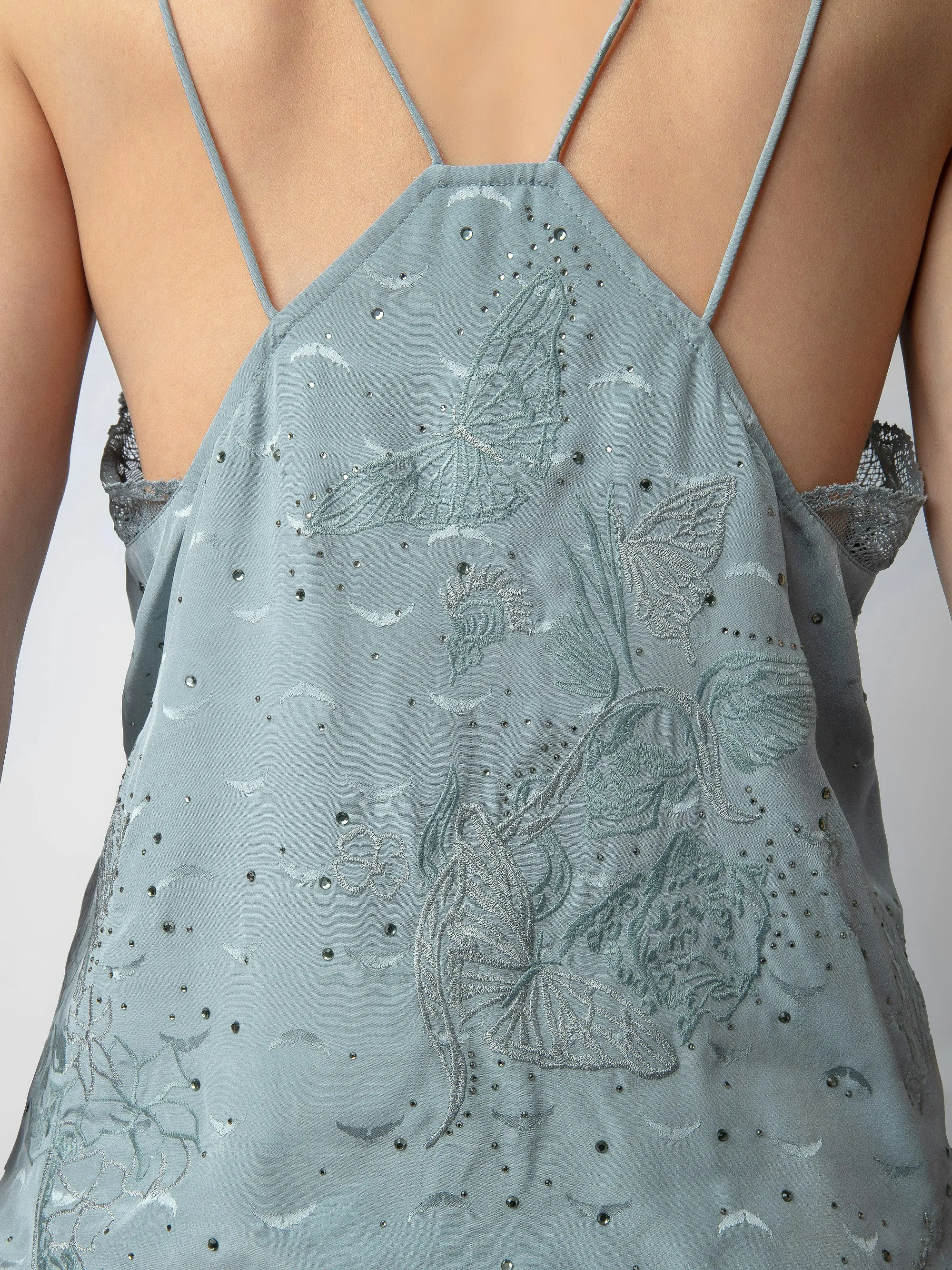 Top Lencero de Seda Capela Strass Jacquard