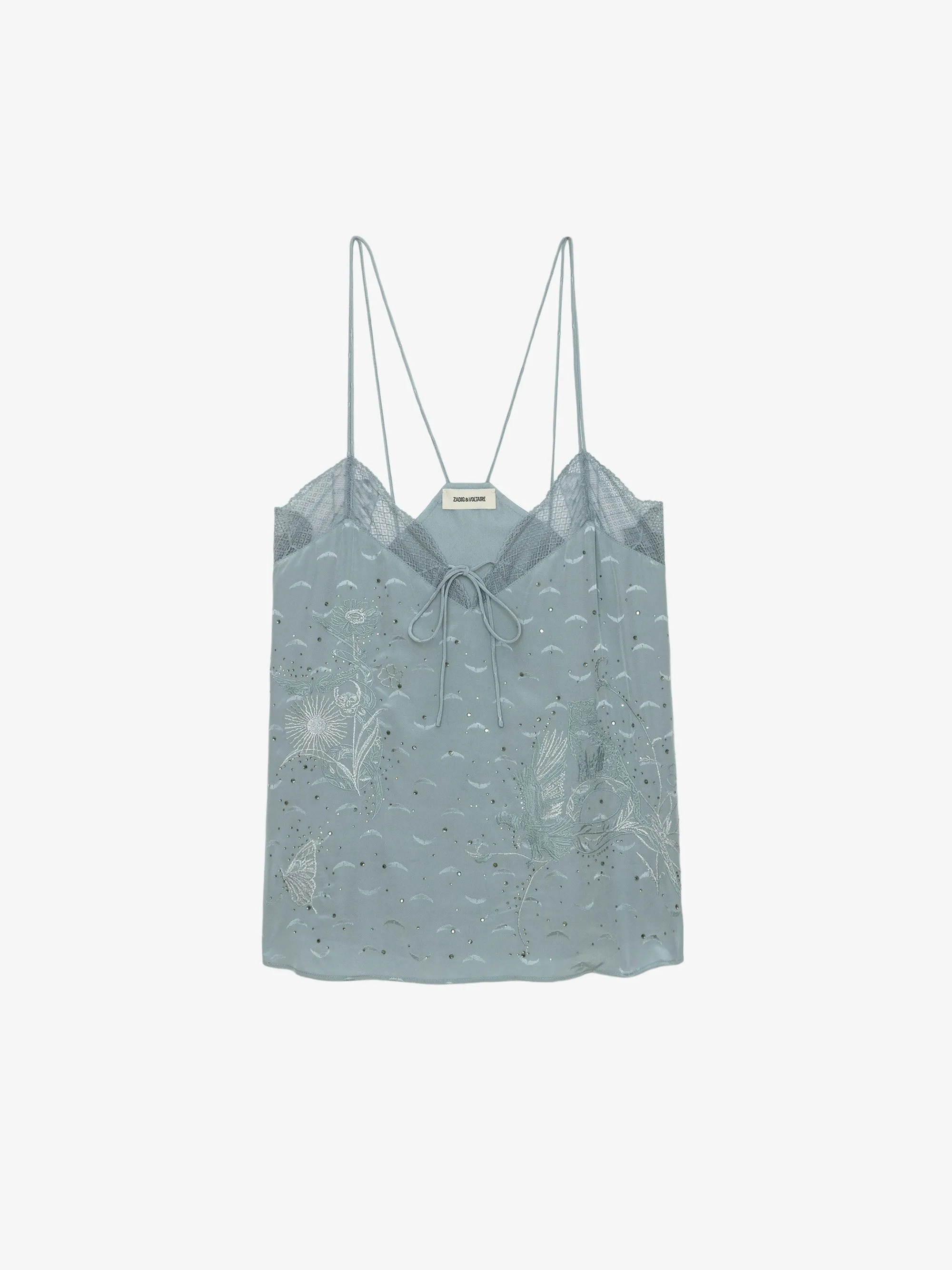 Top Lencero de Seda Capela Strass Jacquard
