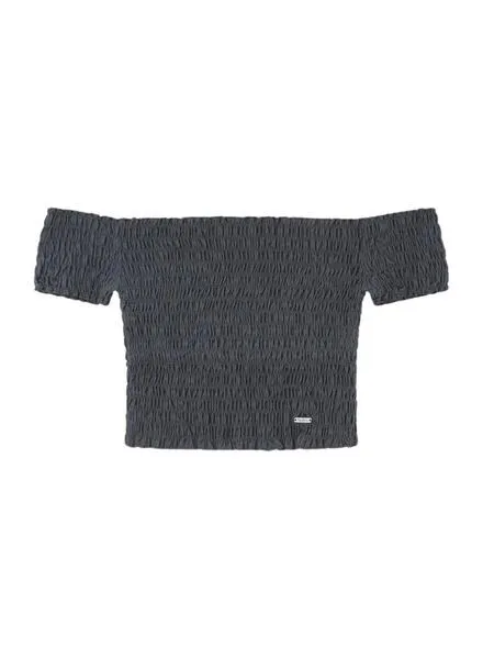 Top Pepe Jeans Fruncido Romeo Gris Para Niña