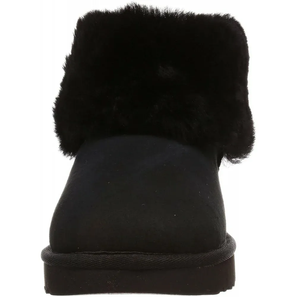 UGG  W FLUFF MINI QUILTED LEOPARD 1105358 BLK