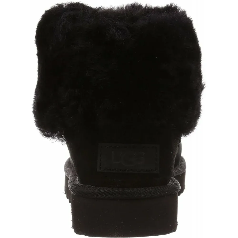 UGG  W FLUFF MINI QUILTED LEOPARD 1105358 BLK