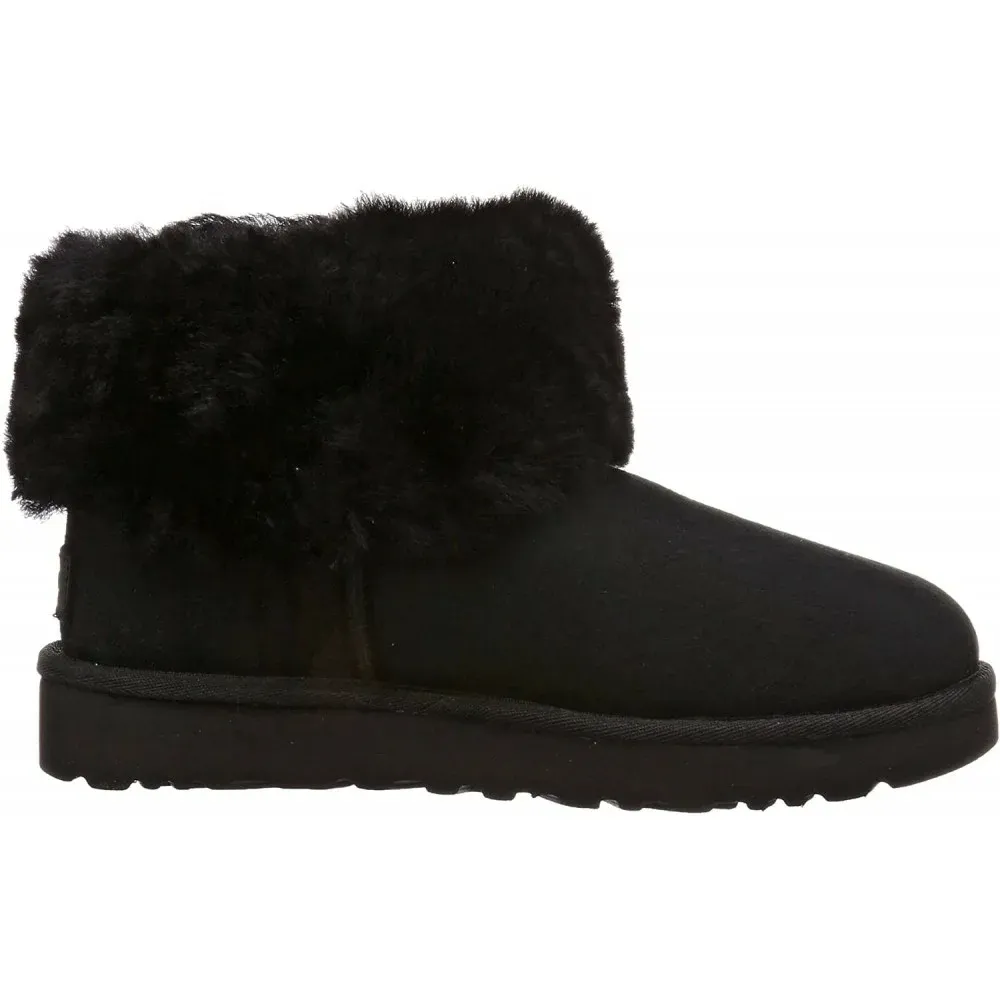 UGG  W FLUFF MINI QUILTED LEOPARD 1105358 BLK