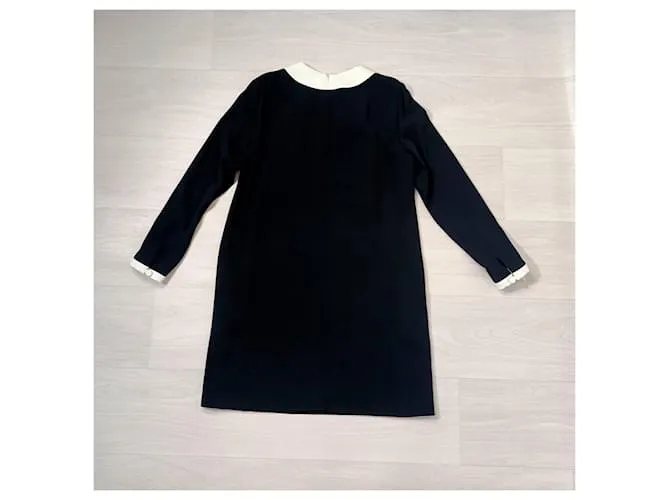 Vestido Escada y2k negro y blanco 