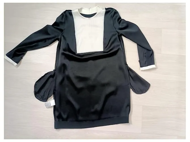 Vestido Escada y2k negro y blanco 