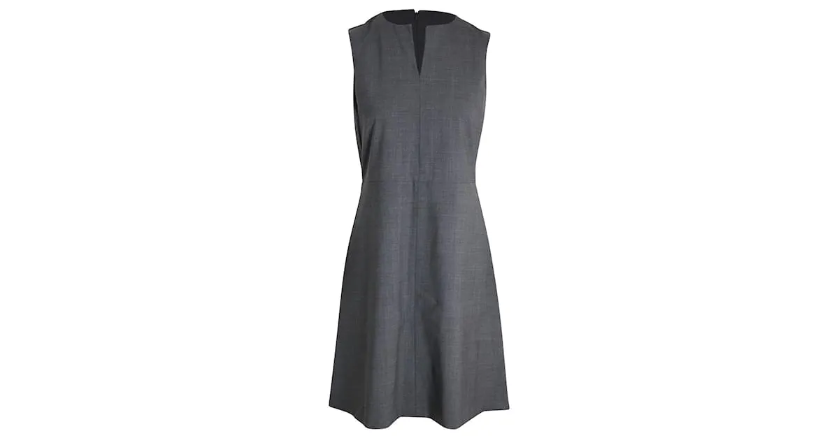 Vestido Theory Edition Miyani de lana gris 