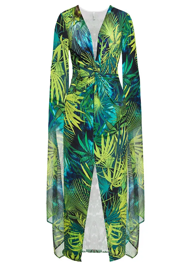 VESTIDO VERDE OSCUROVERDE DE FLORES