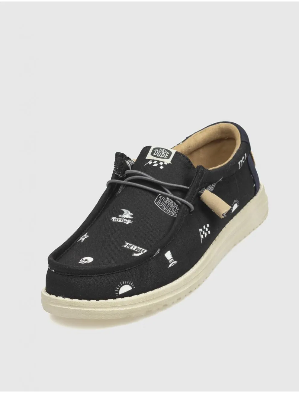 Zapatilla Dude Wally Stars N Skulls Print Negro