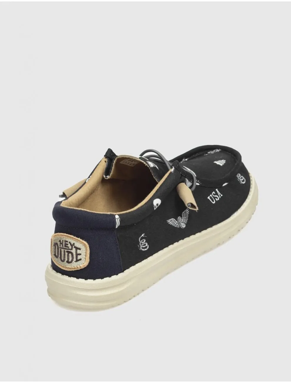 Zapatilla Dude Wally Stars N Skulls Print Negro