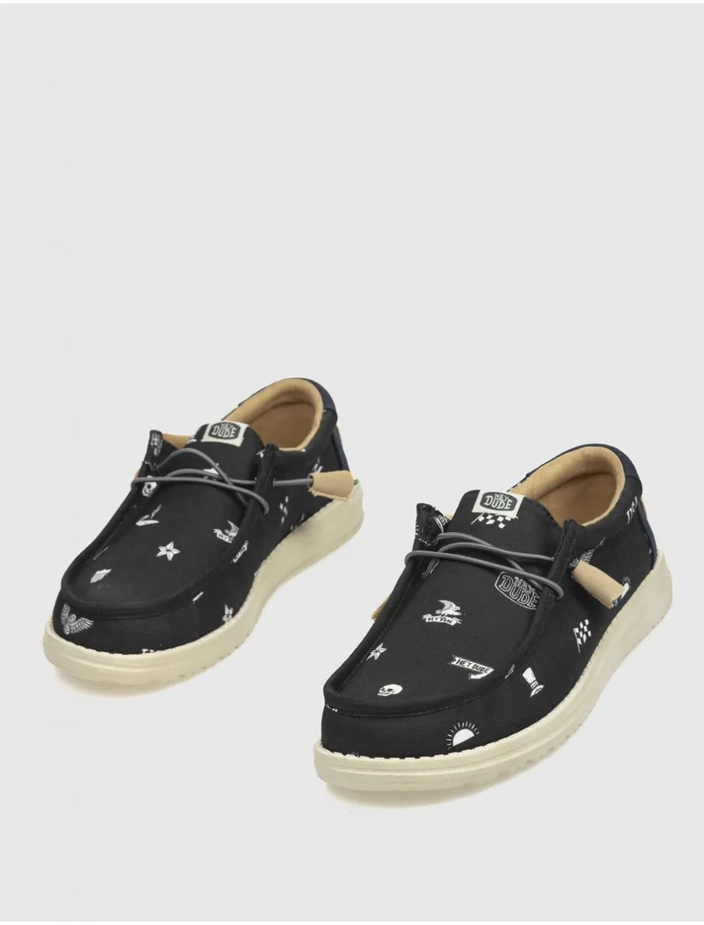 Zapatilla Dude Wally Stars N Skulls Print Negro