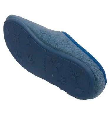 Zapatillas mujer cerradas por la punta y abierto talón Calzamur en azul