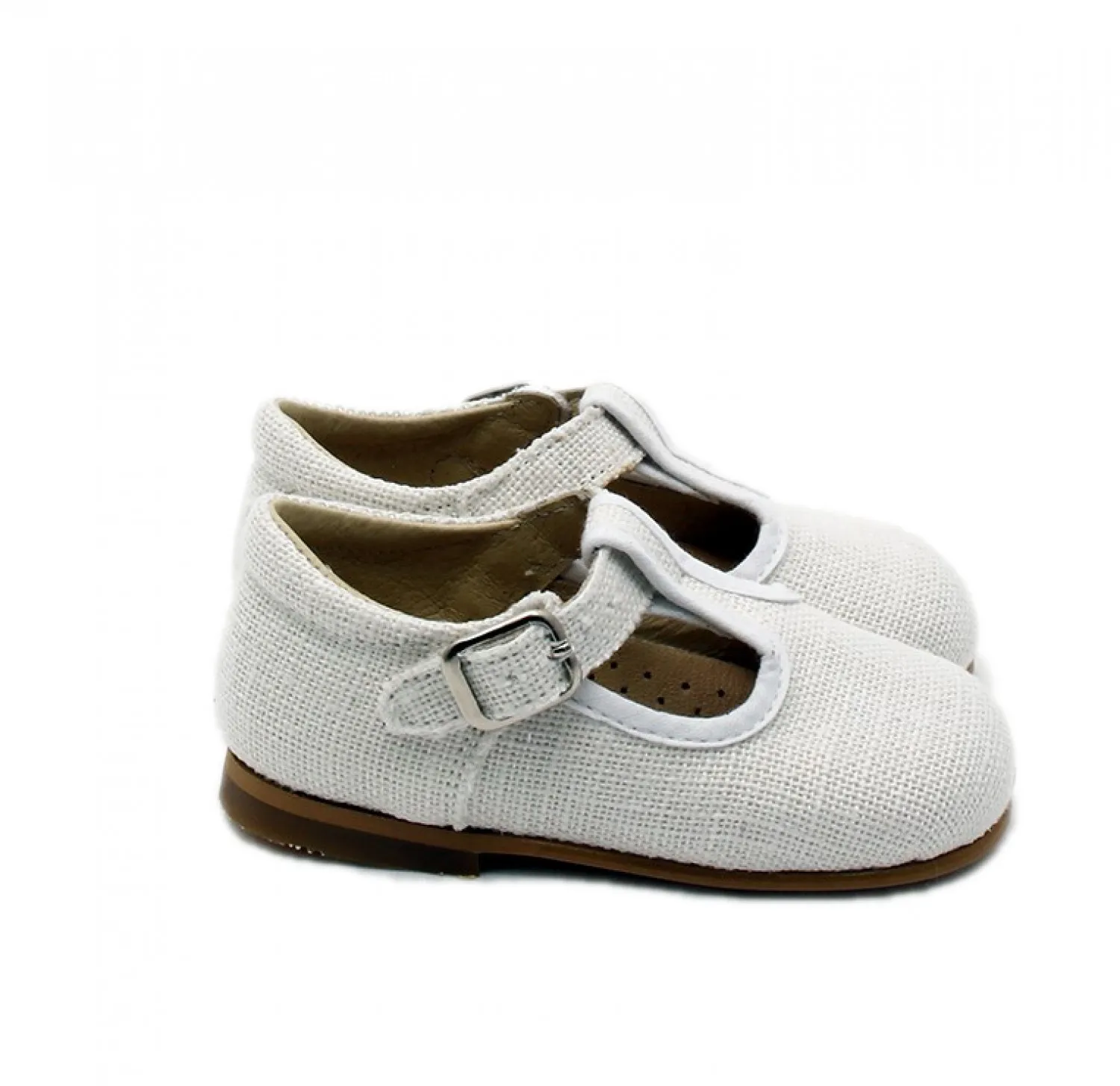 Zapatito Pepito para niño de lino rustico. Especial Ceremonia