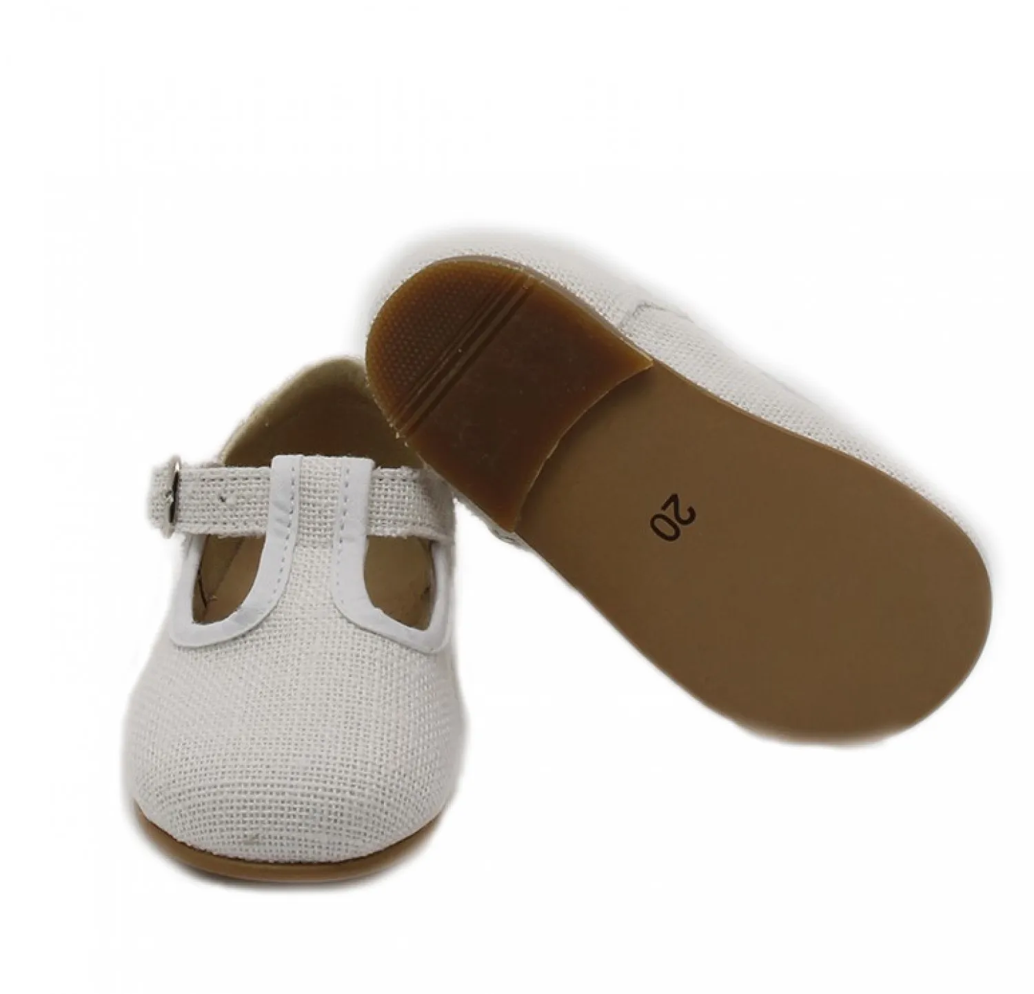 Zapatito Pepito para niño de lino rustico. Especial Ceremonia