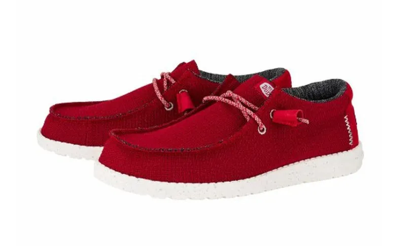 Zapatos Dude WALLY SPORT textil rojo