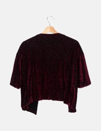 Zara Chaqueta bicolor terciopelo