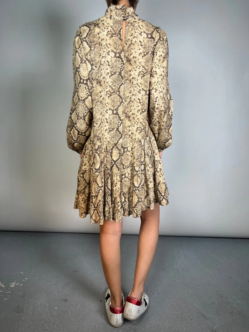 ZARA Vestido Viscosa Snake