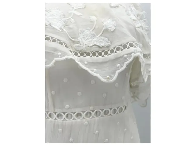 ZIMMERMANN VESTIDOS T.05 1 SEDA BLANCO 